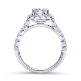 Gabriel & Co. 14k White Gold Contemporary Halo Engagement Ring photo 2