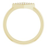 14K Yellow 1/8 CTW Diamond Geometric Ring photo 2