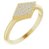 14K Yellow 1/8 CTW Diamond Geometric Ring photo