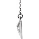 14K White Pyramid 16-18 Necklace photo 2