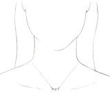 14K White Pyramid 16-18 Necklace photo 3