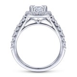 Gabriel & Co. 14k White Gold Contemporary Halo Engagement Ring photo 2