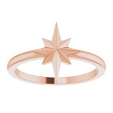 14K Rose Starburst Ring photo 3