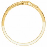 14K Yellow Rope Sideways Cross Ring photo 2