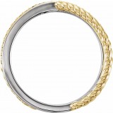 14K Yellow/White 1/5 CTW Diamond Criss-Cross Rope Ring photo 2