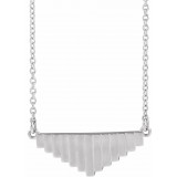 14K White 18 Geometric Necklace photo