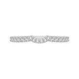 Shah Luxury 14K White Gold Round Diamond Wedding Band photo