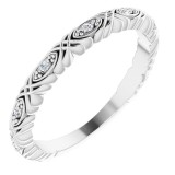 14K White .05 CTW Diamond Anniversary Band photo