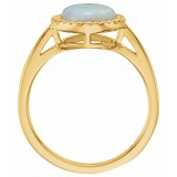 14K Yellow Opal Ring photo 2