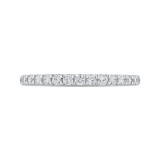 Shah Luxury 14K White Gold Round Diamond Half-Eternity Wedding Band photo