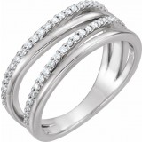 14K White 1/4 CTW Diamond Ring photo