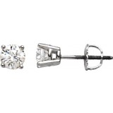 14K White 1 CTW Diamond Stud Earrings photo