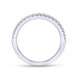 Gabriel & Co. 14k White Gold Contemporary Anniversary Wedding Band photo 2