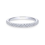 Gabriel & Co. 14k White Gold Contemporary Anniversary Wedding Band photo