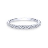 Gabriel & Co. 14k White Gold Contemporary Anniversary Wedding Band photo