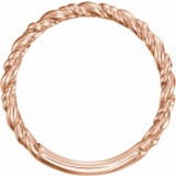 14K Rose Stackable Rope Ring photo 2