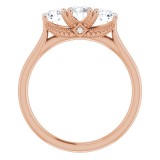 14K Rose 3/4 CTW Diamond Anniversary Band photo 2