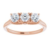 14K Rose 3/4 CTW Diamond Anniversary Band photo 3