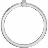 14K White Bar Ring photo 2
