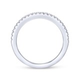 Gabriel & Co. 14k White Gold Contemporary Anniversary Wedding Band photo 2