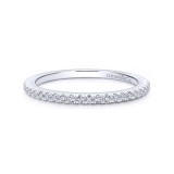 Gabriel & Co. 14k White Gold Contemporary Anniversary Wedding Band photo