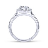 Gabriel & Co. 14k White Gold Contemporary Halo Engagement Ring photo 2