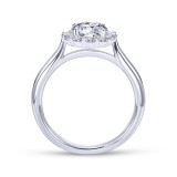 Gabriel & Co. 14k White Gold Contemporary Halo Engagement Ring photo 2