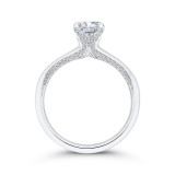 Shah Luxury 14K White Gold Round Diamond Halo Engagement Ring (Semi-Mount) photo 4