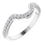 14K White 1/5 CTW Diamond Matching Band photo