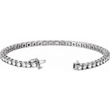 14K White 4 3/4 CTW Diamond Line 7 Bracelet photo 2