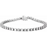 14K White 4 3/4 CTW Diamond Line 7 Bracelet photo