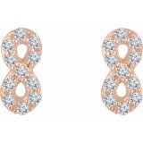 14K Rose 1/6 CTW Diamond Infinity Earrings photo 2