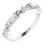 14K White 1/4 CTW Diamond Anniversary Band photo