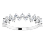 14K White 3/8 CTW Diamond Anniversary Band photo 3