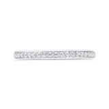Shah Luxury 14K White Gold Round Cut Diamond Wedding Band photo
