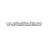 Shah Luxury 14K White Gold Marquise Diamond Wedding Band photo