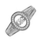 Gems One 14KT White Gold & Diamond Rhythm Of Love Fashion Ring  - 1/2 ctw photo