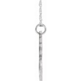 14K White Script Initial I 16-18 Necklace photo 2