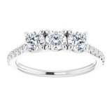 14K White 9/10 CTW Diamond Anniversary Band photo 3