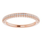 14K Rose 1/3 CTW Diamond Anniversary Band photo 3