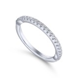 Gabriel & Co. 14k White Gold Contemporary Anniversary Wedding Band photo 3