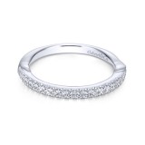 Gabriel & Co. 14k White Gold Contemporary Anniversary Wedding Band photo