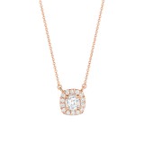 Henri Daussi 14k Rose Gold Diamond Pendant photo
