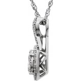 14K White 3/4 CTW Halo-Style Diamond 18 Necklace photo 3