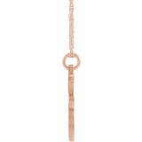 14K Rose Script Initial F 16-18 Necklace photo 2