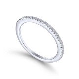 Gabriel & Co. 14k White Gold Contemporary Anniversary Wedding Band photo 3