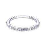 Gabriel & Co. 14k White Gold Contemporary Anniversary Wedding Band photo