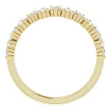 14K Yellow 1/2 CTW Diamond Tilted Marquise Anniversary Band photo 2