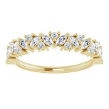 14K Yellow 1/2 CTW Diamond Tilted Marquise Anniversary Band photo 3