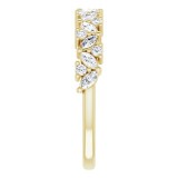 14K Yellow 1/2 CTW Diamond Tilted Marquise Anniversary Band photo 4